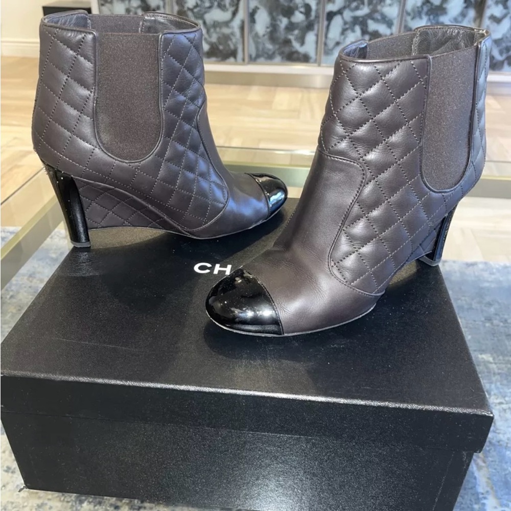 Chanel Quilted Booties